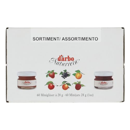 Darbo Konfitüren, Marmeladen, sortiert 4 Früchte, 60 Gläser x 28 gramm