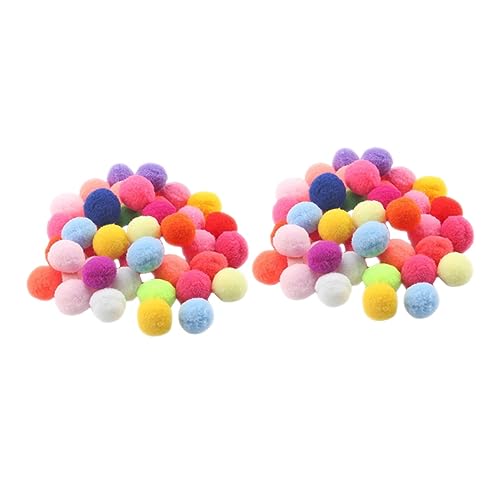 ABOOFAN 2pcs Colorful Fluffy Balls String Wall Pendants Unique Kids Room Decoration Toy Puff Ball Banner