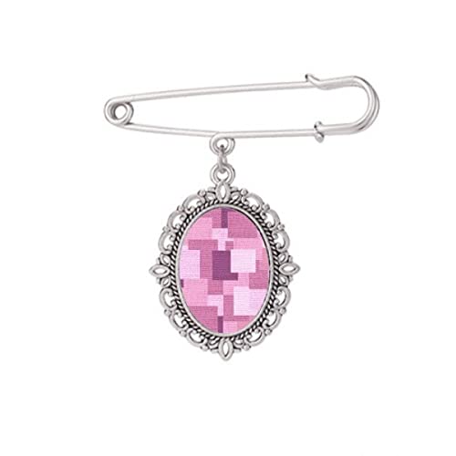 Broche en lin violet tricoté M pour fixer un châle ou une robe