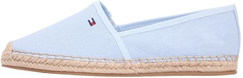 Tommy Hilfiger Damen Espadrilles Flag Canvas mit Logo Blau (Breezy Blue) 40