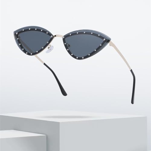 Trendige Mode für Damen, Cat-Eye-Sonnenbrille, kleine Metall-Sonnenbrille in guter Qualität für Damen