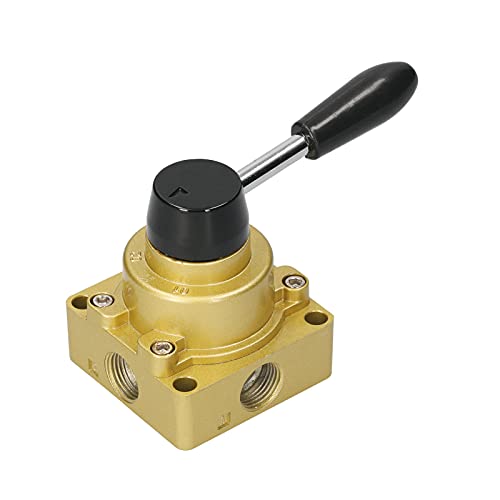 Válvula manual de aire de hierro fundido de 1/2 pulgada y 4 vías para control industrial 6