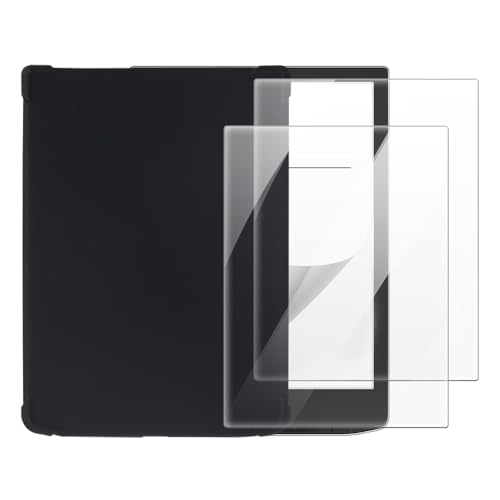Housse Pocketbook InkPad Color 2 7.8 antichoc noire avec verre trempé 2 en 1