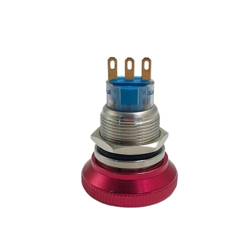Arrêt d'urgence 22mm 2NO2NC interrupteur coup de poing rouge - 4