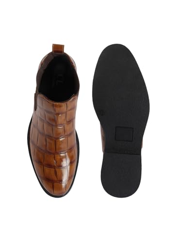Image of Carlton London Men's Chelsea Slip-On Round Toe Comfortable Boot