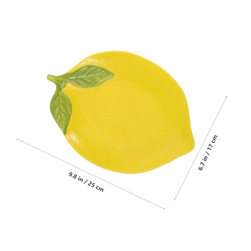 Plat à fruits céramique citron assiette de service décorative salade - 3