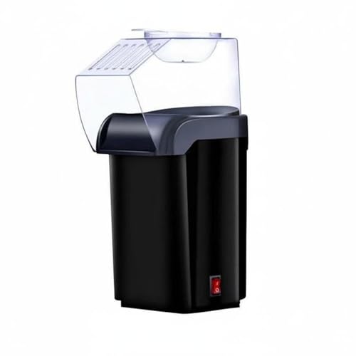 MCMUZKZS Máquina Eléctrica de Palomitas Popper Portátil y Eficiente para Preparar Saludables Diseño Compacto y Materiales Adecuada para Fiestas y Pequeños en Casa, Negro, Enchufe EU
