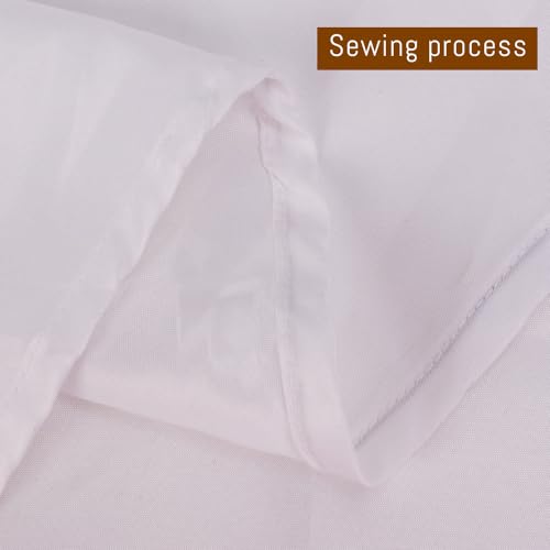 10 Pack White Round Tablecloths, 120 Inch Stain Resistant and Wrinkle Polyester Fabric Washable Table Clothes Cover for Kitchen Dining, Wedding, Reception Banquet, Birthday Party, Buffet Restaurant - Image 5