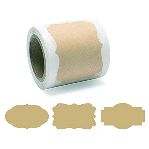 Autocollants Papier Cadeau 250 Pièces Fait Main Étiquettes Décoration Étiquettes Auto-adhésives Pâtisserie Bouteille Étiquettes de Pots pour Paquets DIY Cadeau Autocollant Cover