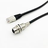 M12 8 Pin X Coded Female to RJ45 Industrial Camera Ethernet Cable, 1M Shielded Waterproof IP68, 26AWG for Industrial Camera System (3M/9.84ft)