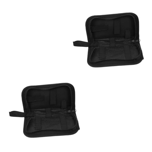 COHEALI 2 pcs Portable Guitar Repair Kit Durable Instrument Accessory Bag for Cleaning Maintenance and Organization for Professionals and Beginners Capacity Black