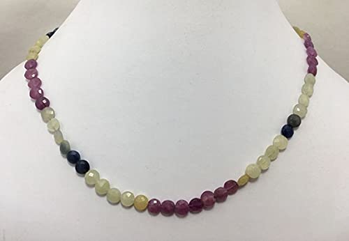 Multi saphir naturel perles facettées de 6mm pour création bijoux et collier fait main