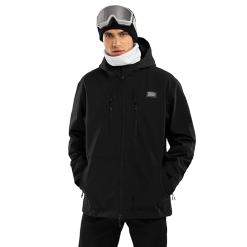 SIROKO - Hardshell Snowboardjacke W5 Nix - L - Schwarz