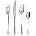 Produktbild Gerlach 1760 Tunea Set Für 6 Personen Spülmaschinenfest Essbesteck aus Edelstahl Elegantes Besteck mit Messer Gabel Löffel und Teelöffel Tafelbesteck Rostfrei 24 STK, 18/10 Steel, Silber Glänzend