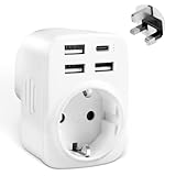 Attention : Il ne s'agit pas d'un convertisseur, cet adaptateur de voyage USA de type G convient uniquement aux appareils à double tension ou aux appareils mondiaux dont la tension d'entrée est comprise entre 100 et 250 V. La conversion (transformation) de la tension ou la modification de la fréquence du réseau ne s'effectue pas par l'intermédiaire de cet adaptateur prise uk.