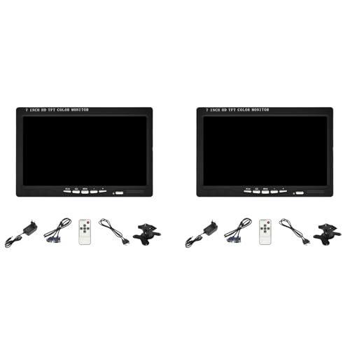 Moniteur de voiture double écran 7 pouces VGA avec affichage de vue HD