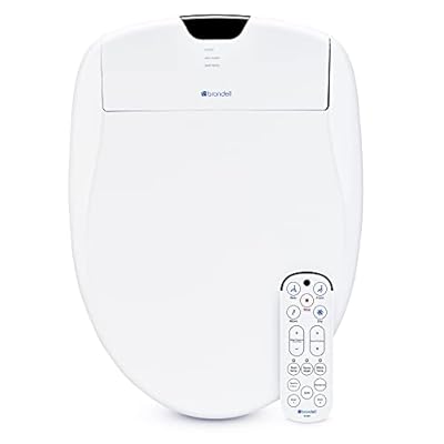 Brondell Swash Electric Bidet Toilet Seat With Oscillating Nozzle, Warm Air Dryer, Night Light, Remote Control - Elongated, White