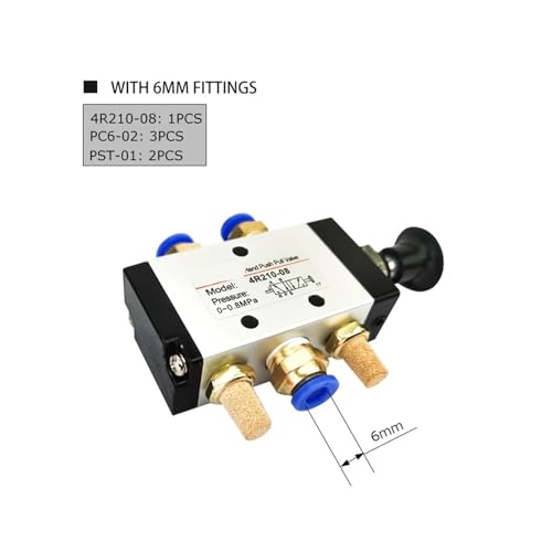 Interrupteur pneumatique 4R210-08 avec commande manuelle fluide et inversion précise