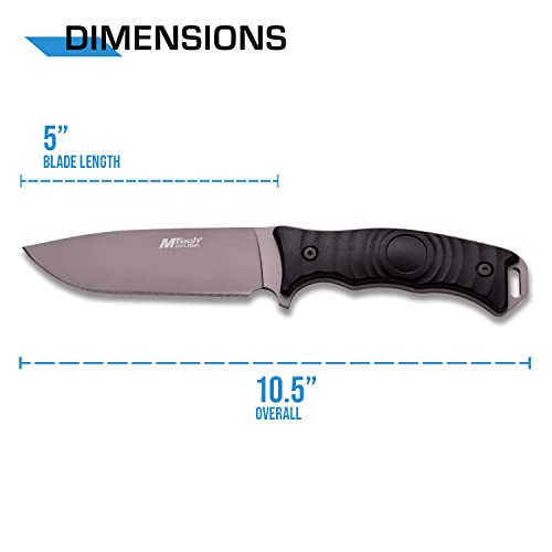 image for MTech USA – Fixed Blade Knife – Grey TiNite Coated Stainless Steel
