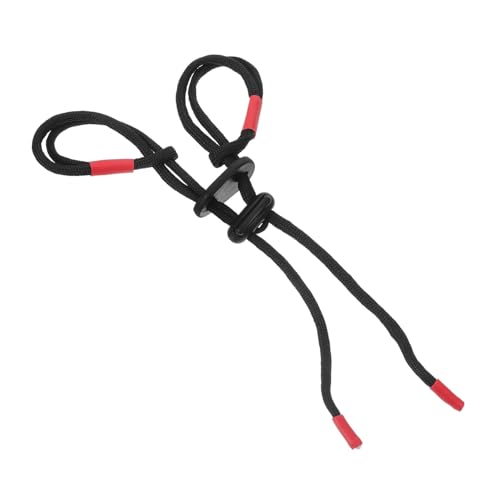 MOTHNUR アーチェリー用耐摩耗保護弦糸 ブラック リカーブボウ対応 滑り止めグリップ付き弦保護ロープ 弓落下防止ツール 初心者から上級者