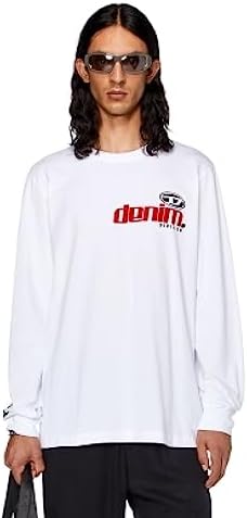 Amazon | (ディーゼル) メンズ Tシャツ ロゴ パフプリント 長そで