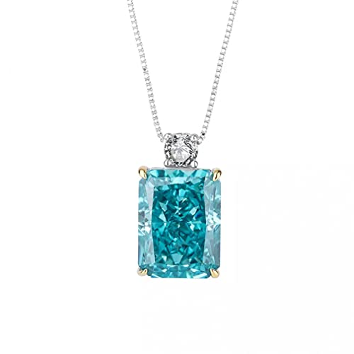 Collier diamant haute teneur en carbone vert ou jaune pour femme