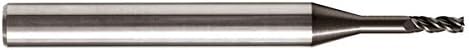 RedLine Tools - 3/64 (.0469) Single End Corner Radius Carbide End Mill, AlCrN Coated, 3 Flute .1410 LOC .0100 Radius, Round Shank Type, 2.5000 OAL - REM1047