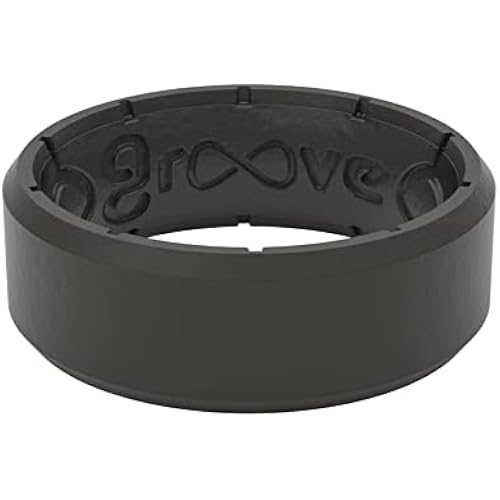 Groove Life Edge Silicone Ring for Men, Breathable Rubber Wedding Band