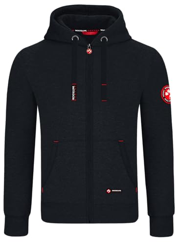 MOOSELINE V1 Herren Sweatjacke Kapuzenjacke Trainingsjacke Hoodie mit...