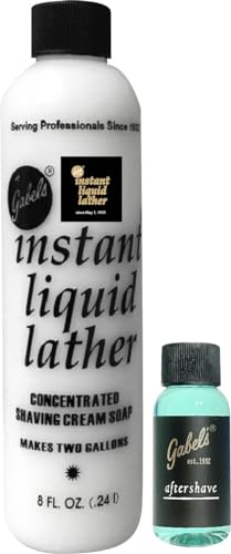 Instant Liquid Lather 8oz Concentrated shaving soap (1) for Lather Machine and 1oz Lilac Aftershave. Manufacturer Direct sealed bottle with black label
