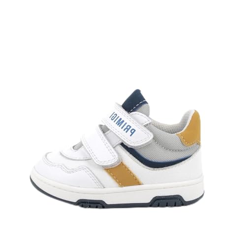 Basket Primigi double scratch pour enfant avec semelle en cuir respirant et gomme