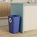 Rubbermaid Commercial Products Deskside Recycling Can, 10.25-Gallon/41-Quart, Blue Recycling Symbol, Plastic, for Bedroom/Bathroom/Office/Under Desk/Sink