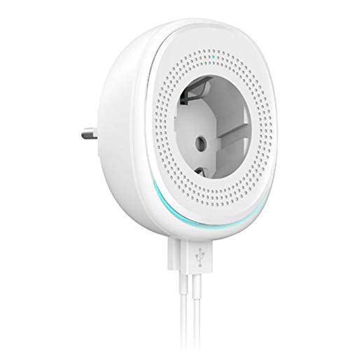 Smart Wifi Connected Plug Have 2 USB Ports, Mini Wi-FI Smart Plug Compatible with Alexa Echo Google Home IFTTT, Remote Control Via APP, Timer Function with Android And Ios