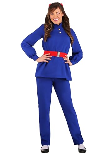Fun Costumes Women's Gum-Chewing Golden Ticket Winner Costume, Violet Pullover Shirt with Matching Pants and Red Belt - Small