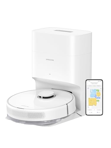 dreame D10 Plus Gen 2 Robot Vacuum and Mop with Self-Emptying Base for 90 Days of Cleaning, 6000 Pa Suction and LiDAR Navigation, Obstacle Avoidance, Wi-Fi Connected