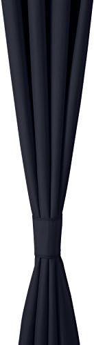 Amazon Basics Room-Darkening Blackout Curtain Set with Grommets - 117 x 137 cm, Dark Grey
