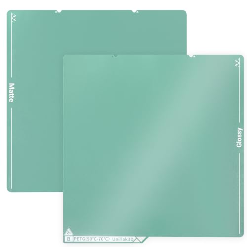 UniTak3D Kobra S1/X/4 Cold Build Plate 264*276mm Druckplatte Beidseitig Glossy+Matte Niedertemperaturdruck Kaltbauplatte Druckbett Compatible with ANYCUBIC Kobra S1 Kobra X Kobra 4 Combo 3D Drucker