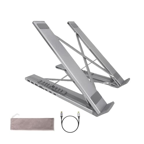 Travel-Friendly Stand: Designed for convenience, the laptop dock stand boasts a foldable structure and lightweight build, allowing professionals to effortlessly pack and carry it in backpacks for seamless transitions between work environments