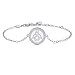 AmorAime 925 Sterling Silver Sweet Guardian Angel Blessing Bracelet Charm Adjustable Bracelet for Women Mother Daughter Graduation Gift