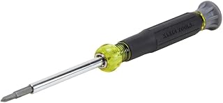 Klein Tools 32581 4-in-1 Precision Electronics Screwdriver Set - 2 Slotted & 2 Phillips Bits for Terminal Blocks & Delicate Work