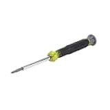 Klein Tools 32581 4-in-1 Electronics Screwdriver Set with 2 Slotted, 2 Phillips Precision Machined Bits, Ideal for Terminal Blocks