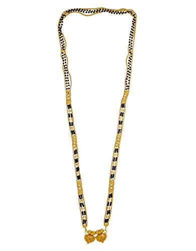 Gold Finish Wati Style Long Mangalsutra for Women By Indian