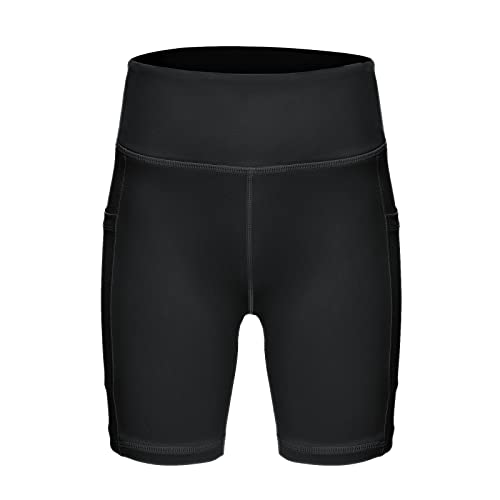 Dizoboee Girls Volleyball Shorts Youth Spandex Biker Dance Yoga Gymnastics Shorts Kids Athletic Compression Shorts With Pockets Black Xl #TOP1