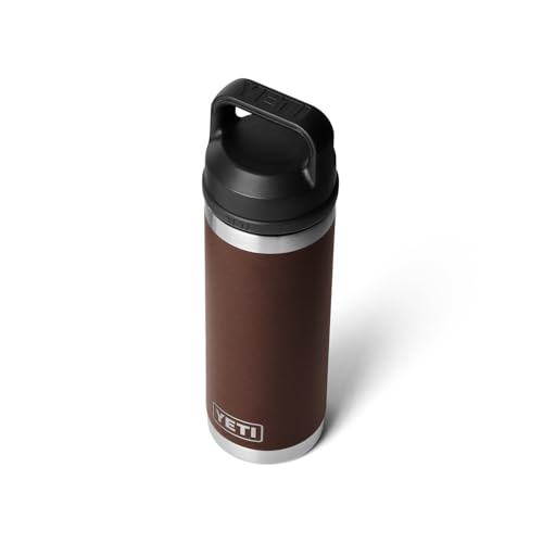 Image of YETI Rambler 18 oz Bottle, Leakproof, Vacuum Insulated, Stainless Steel with Chug Cap, Wetlands Brown