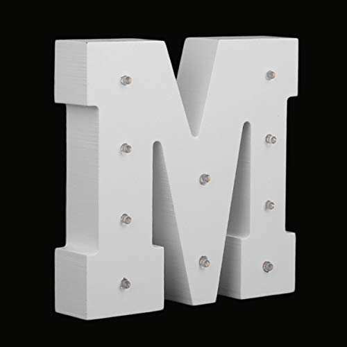 Preisvergleich Produktbild Hauggen1 Alphabet Holz LED Nachtlicht Festival Lights Party Schlafzimmer Wandlampe Wandlampe Fotografie Ornamente Dekoration des Hauses Weiß