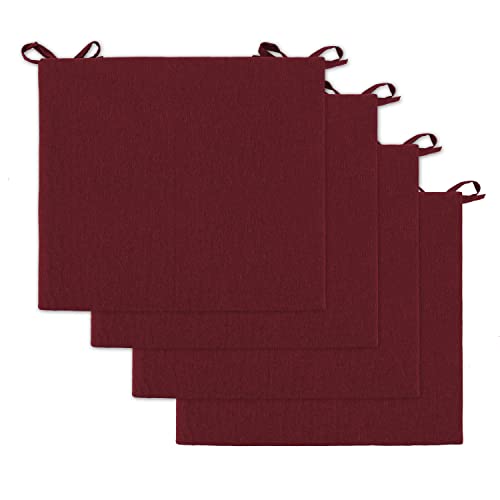 Eaimi Outdoor Chair Cushions For Patio Furniture - Square Corner Patio Cushions For Outdoor Furniture 4 Packs - Waterproof Indoor Chair Cushions For Dinning Chairs, 18.5" X 16" X 3" (Burgundy-New) #TOP1