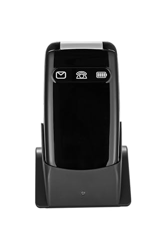Funker E150 MAX Help svart - Seniortelefon med SOS-knapp och stor skärm