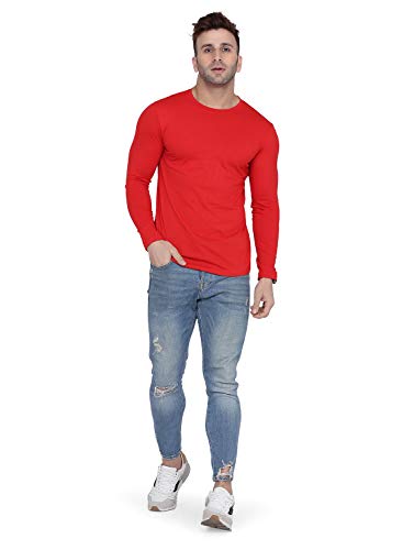 Image of Self Design Men Full Sleeve Round Neck Multicolor T-Shirt (Pack of 2)