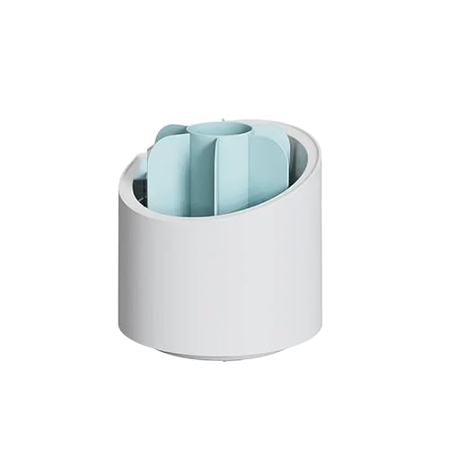 SkyjOy Makeup Organiser 360° Rotating Makeup Brushes Holder 7 Grids Desktop Cosmetic Organisers(Blue)