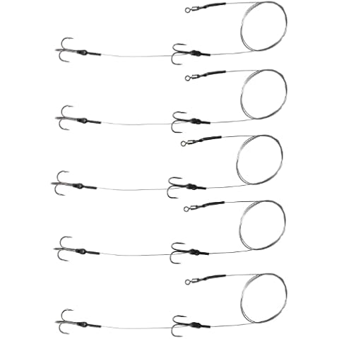 5 Premium Size 6 Barbless Pike Rigs Cover